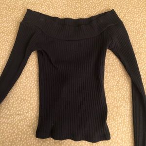 Black Urban Outfitters off the shoulder too